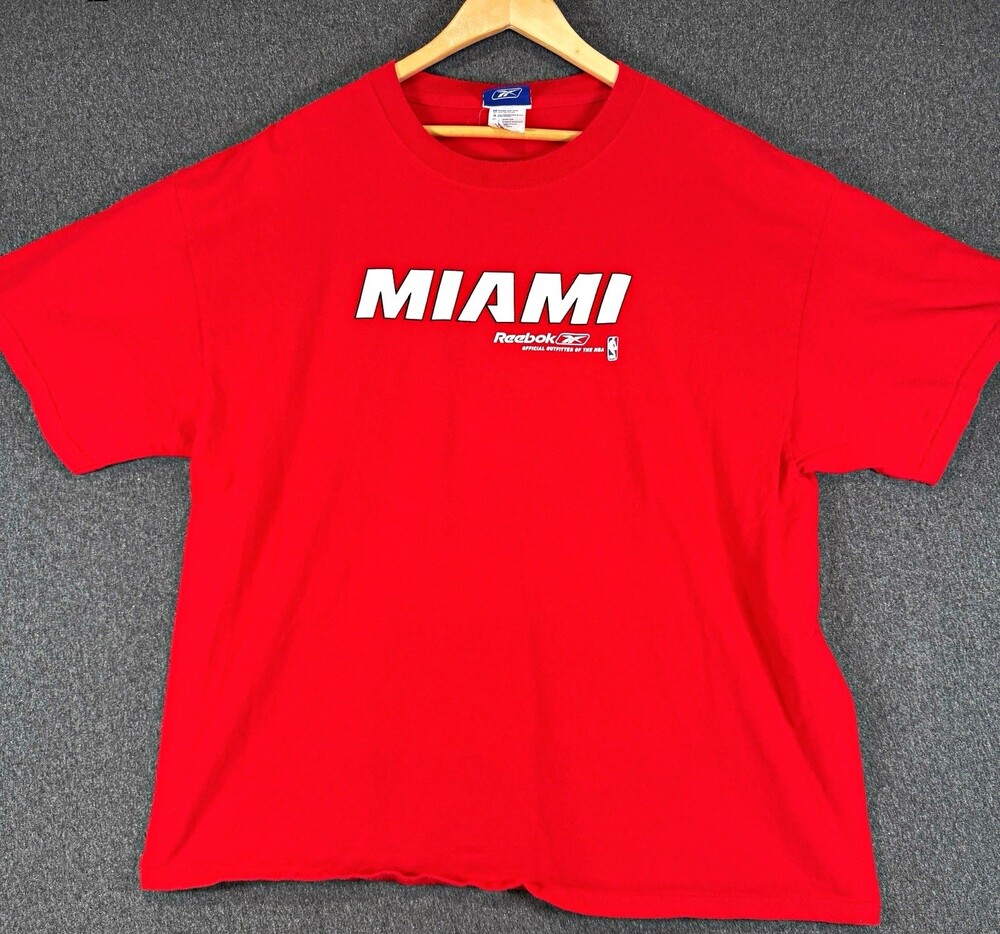 Miami Heat Reebok Pepsi Promo T-Shirt Mens XL Red NBA Basketball